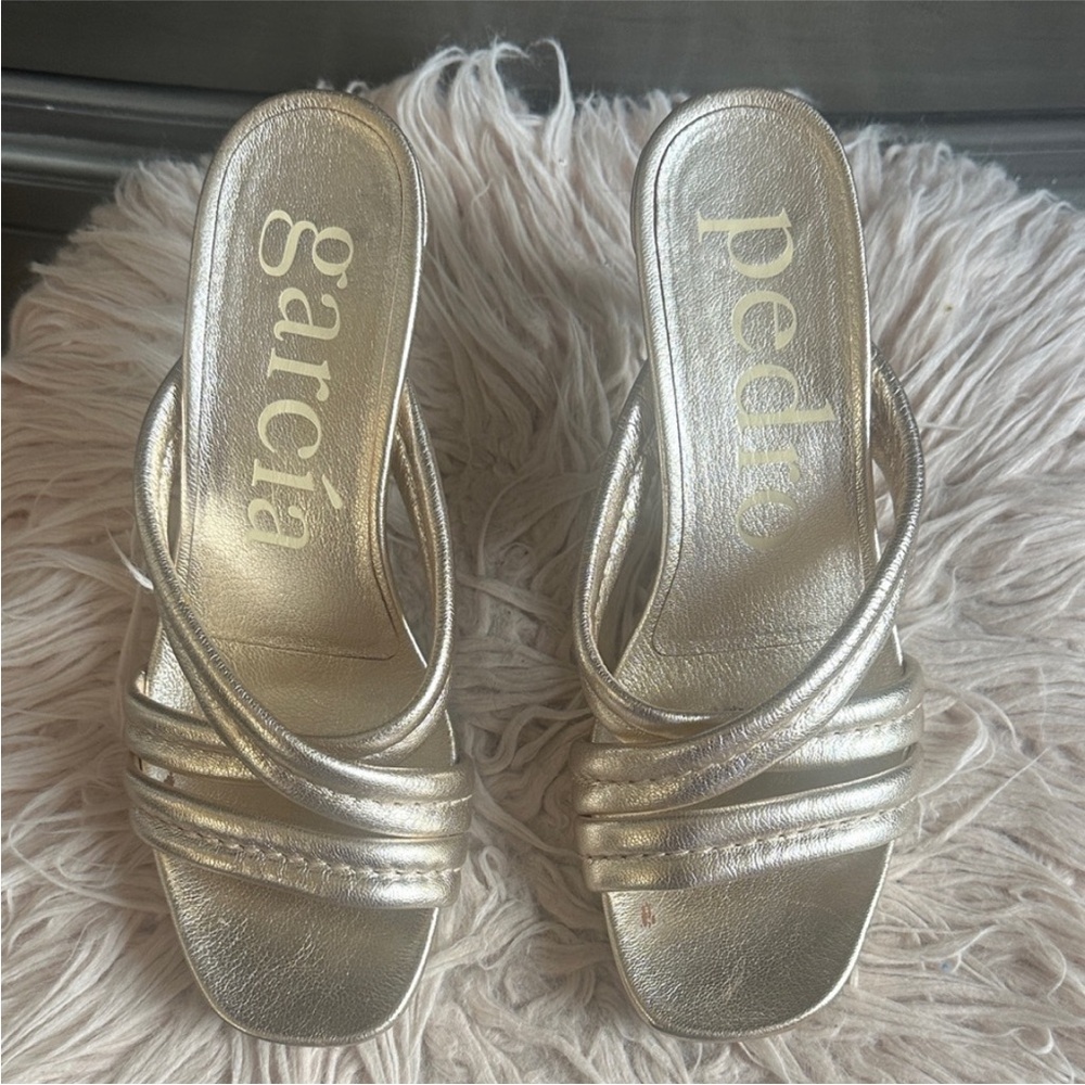 Pedro Garcia Metallic Gold Women's Sandals